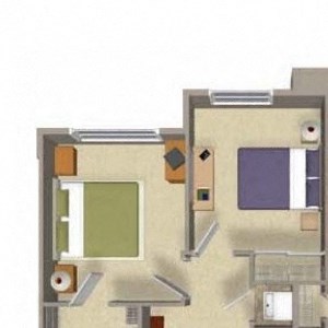Two Bedroom One Bathroom Floor Plan Two Bedroom One Bathroom Floor Plan at Beaumont Apartments WA, 98072